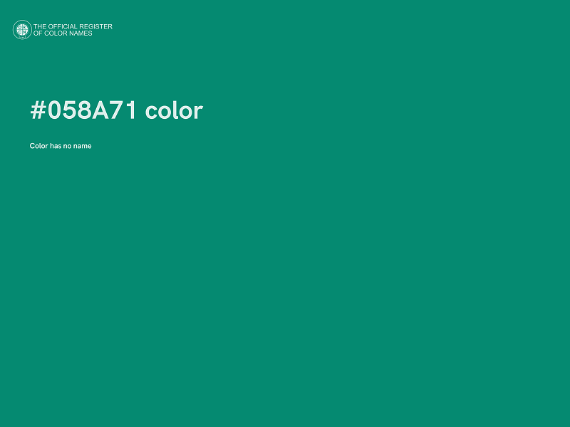 #058A71 color image