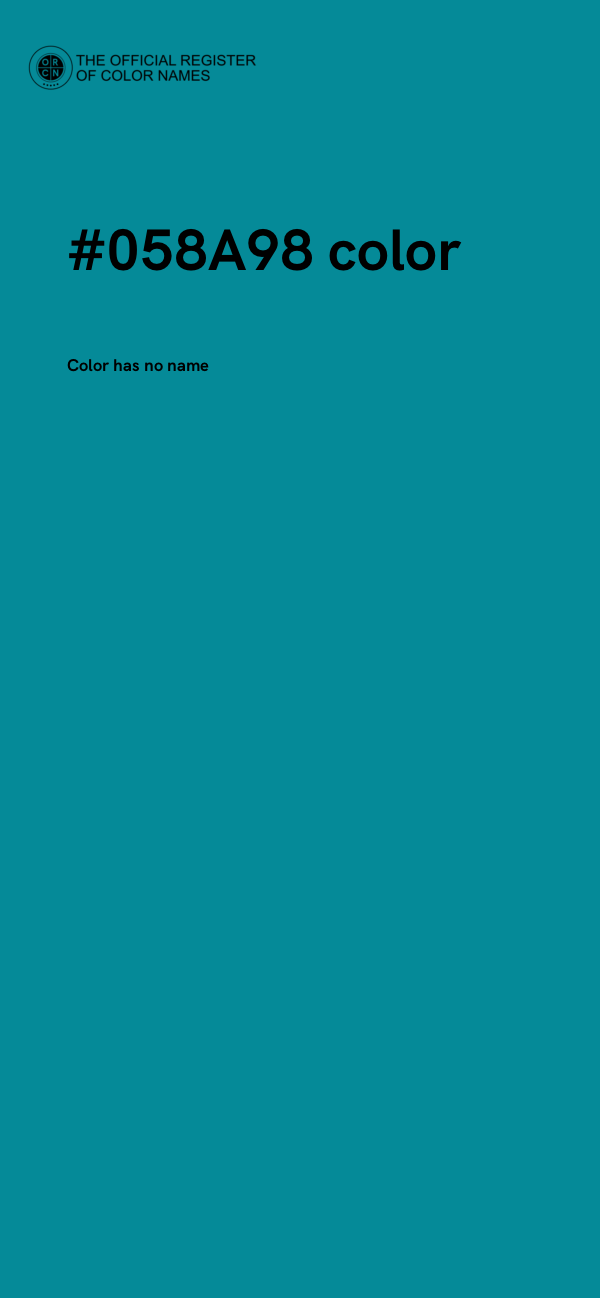 #058A98 color image