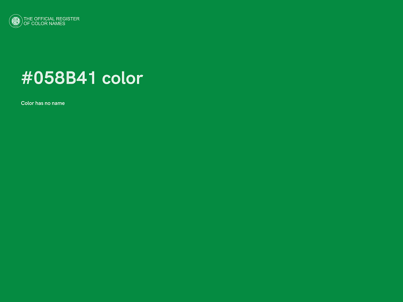 #058B41 color image
