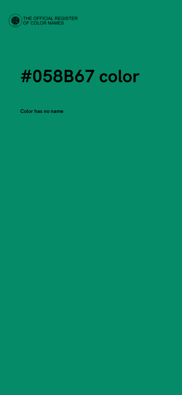 #058B67 color image
