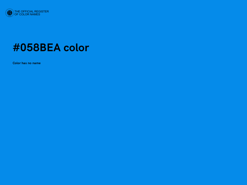 #058BEA color image