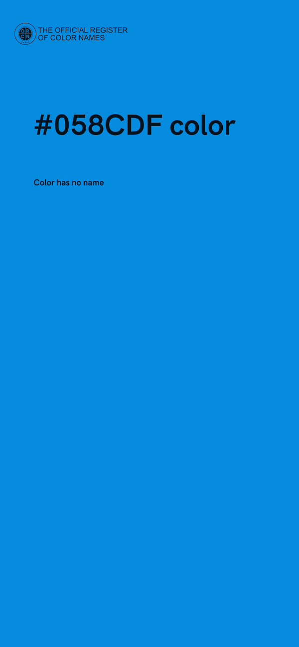 #058CDF color image