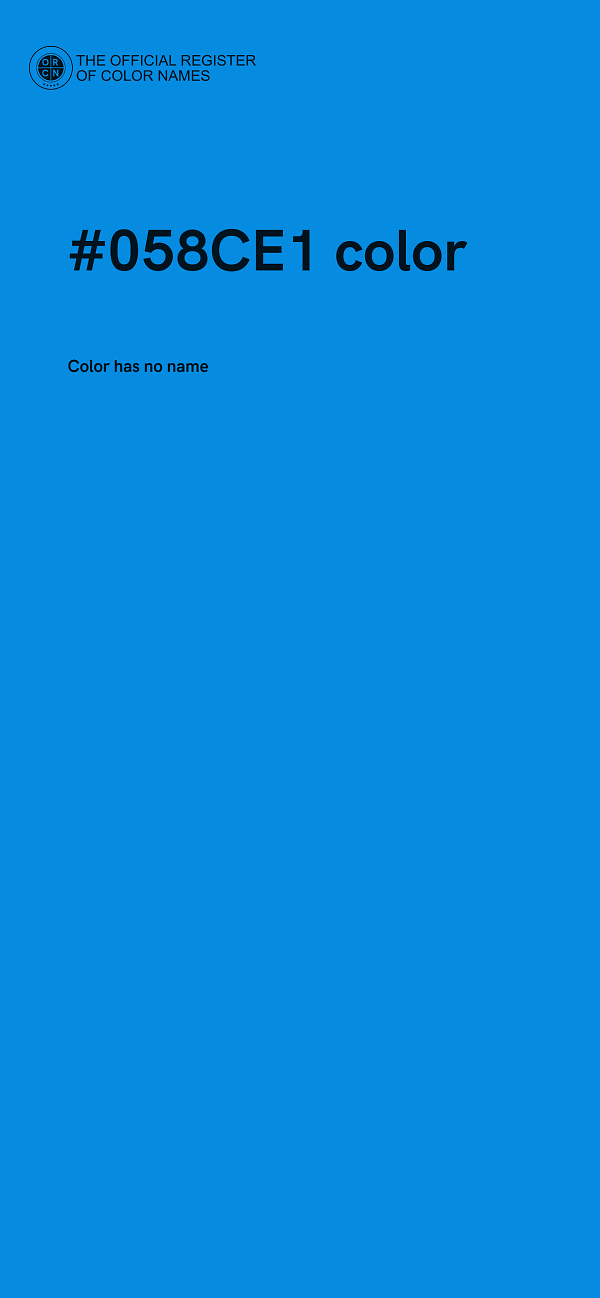 #058CE1 color image