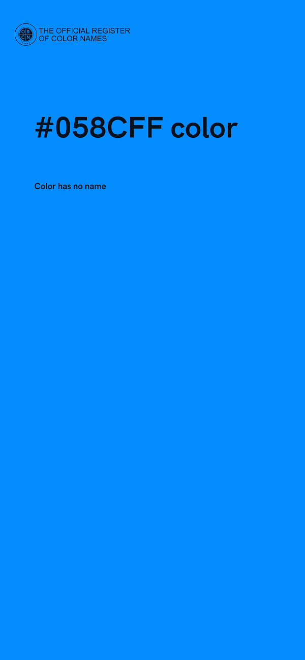 #058CFF color image