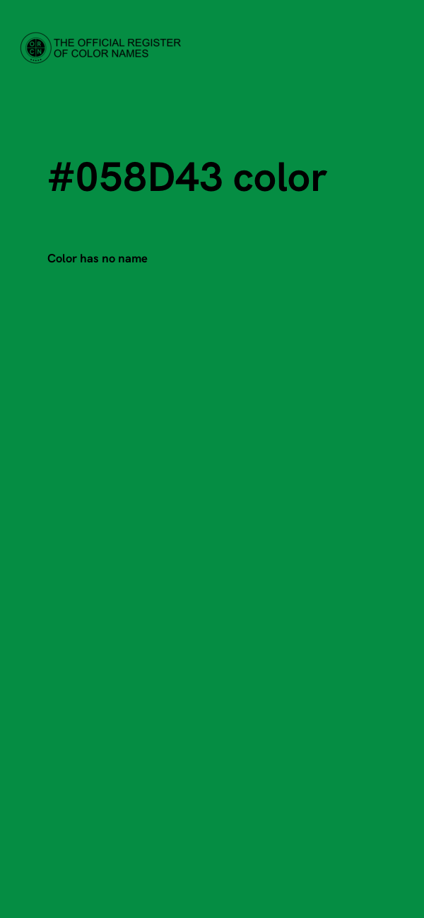 #058D43 color image