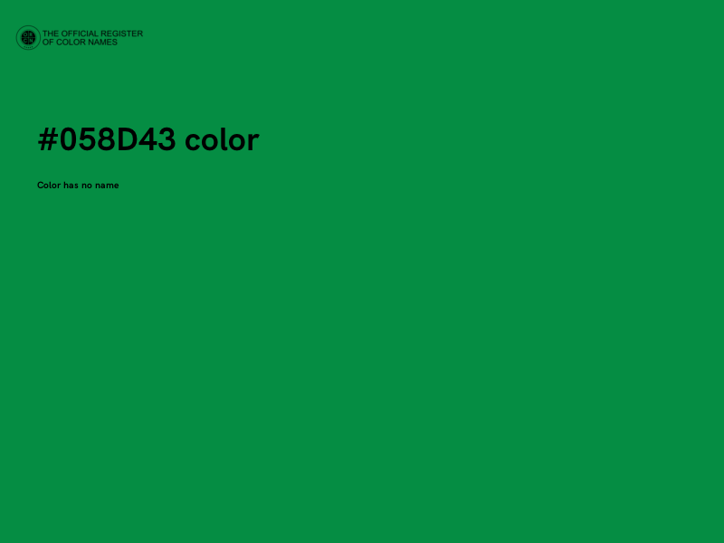 #058D43 color image
