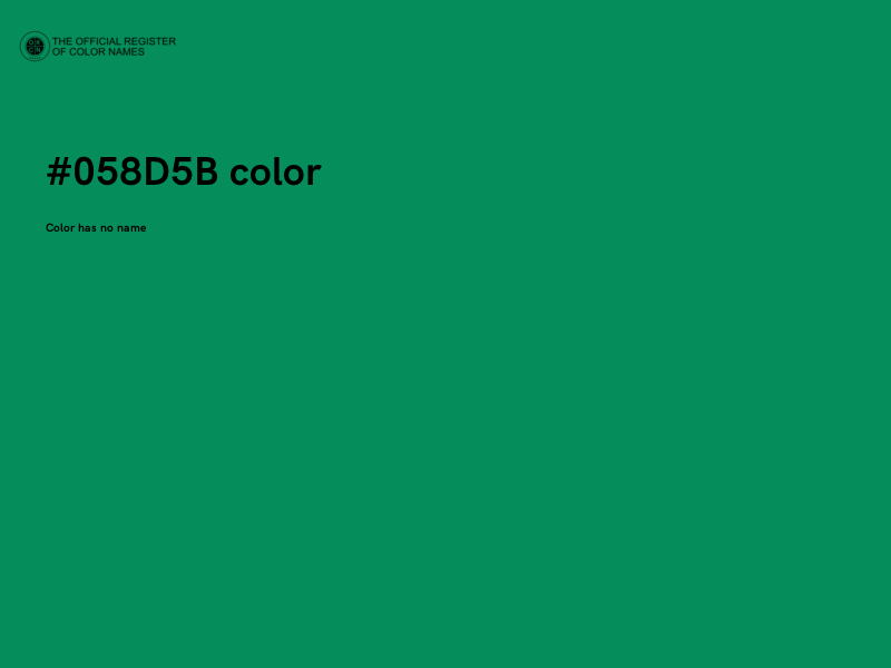 #058D5B color image