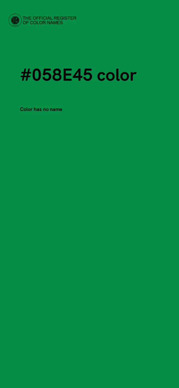 #058E45 color image