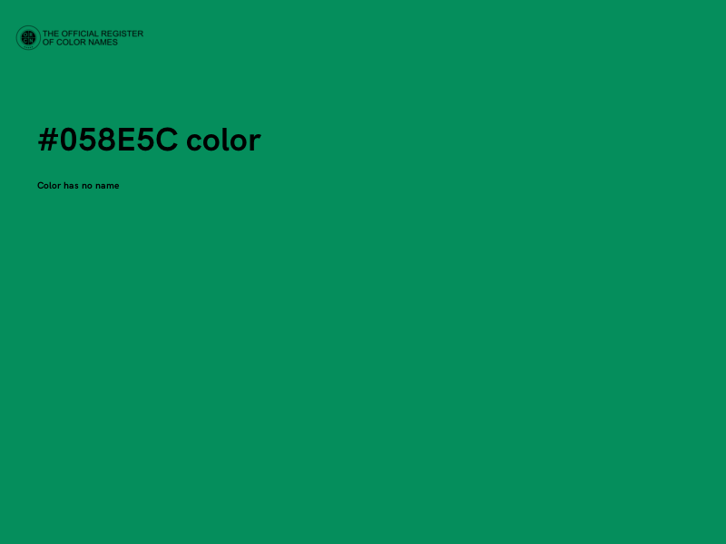 #058E5C color image