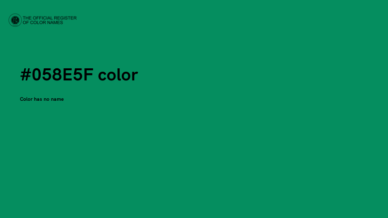 #058E5F color image