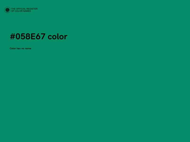 #058E67 color image