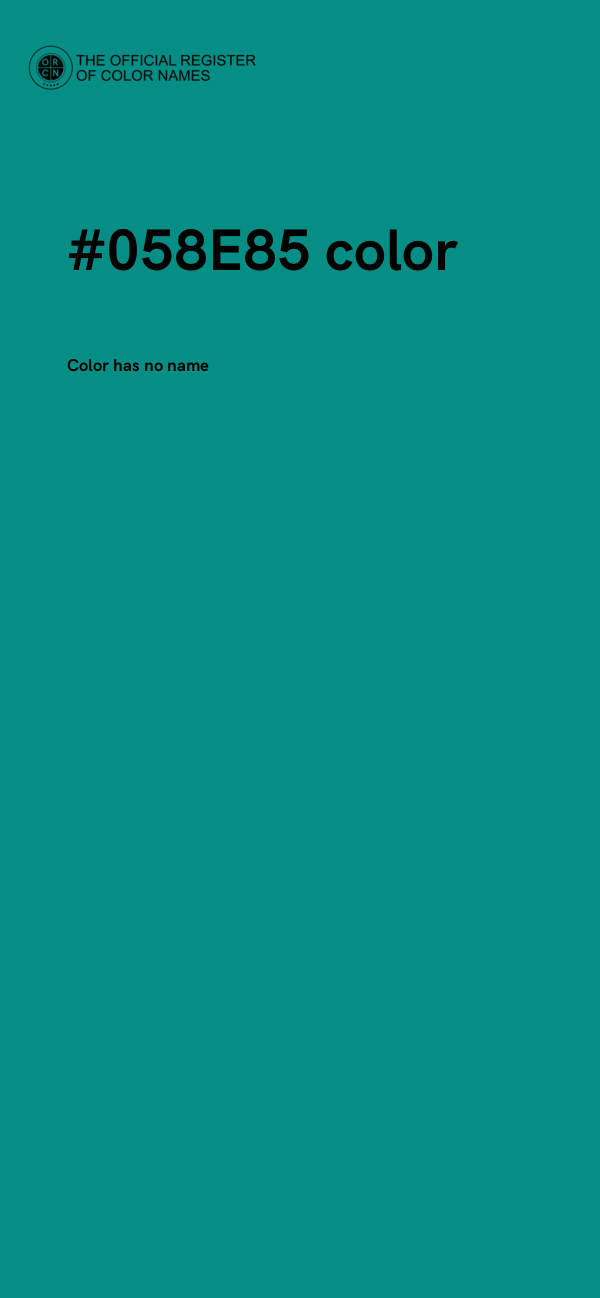 #058E85 color image