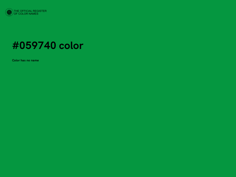 #059740 color image