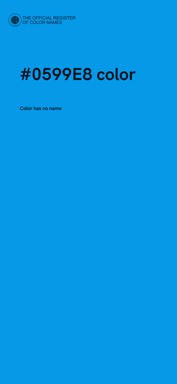 #0599E8 color image