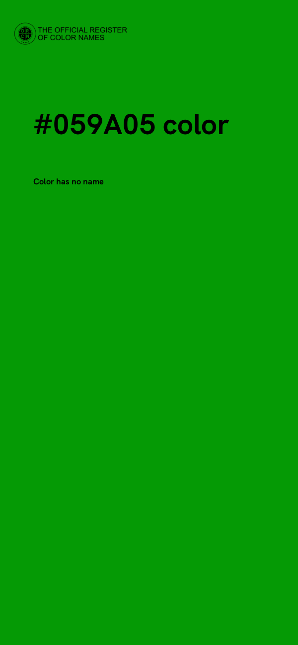 #059A05 color image