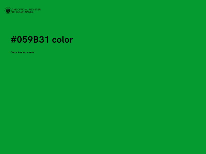 #059B31 color image