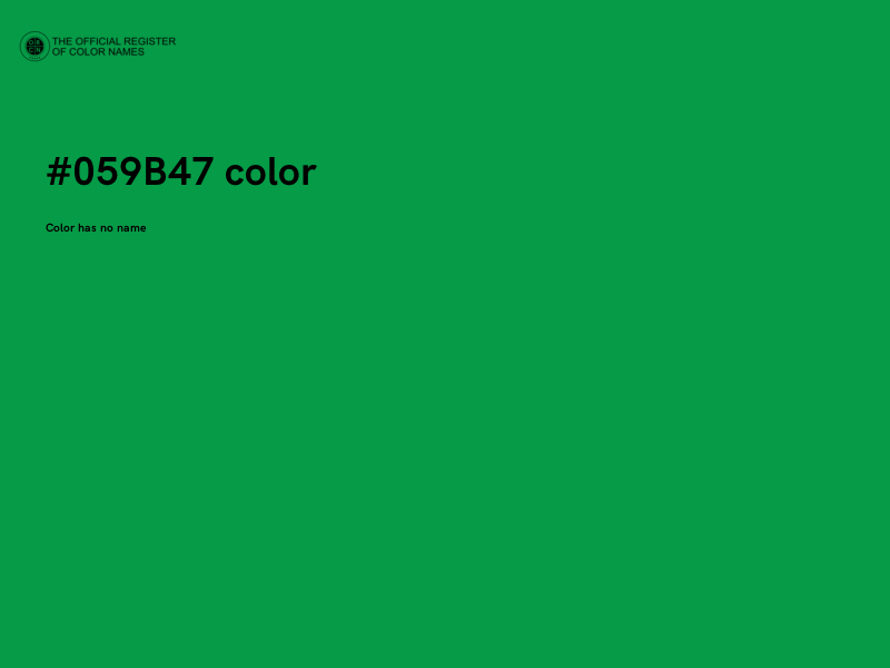 #059B47 color image