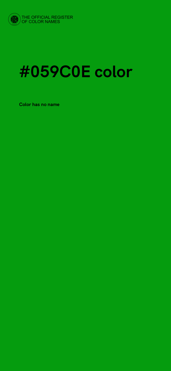 #059C0E color image