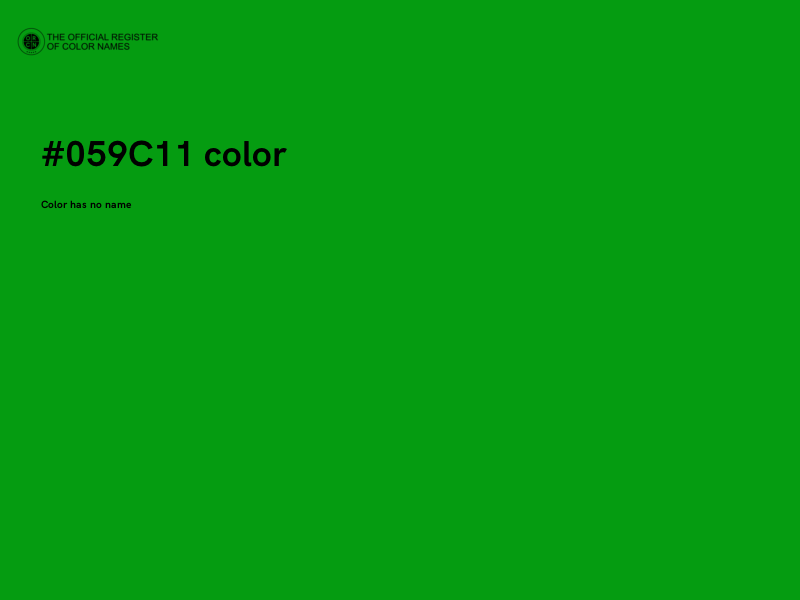 #059C11 color image