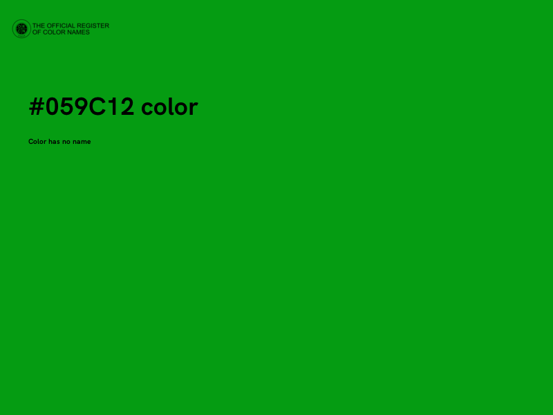 #059C12 color image
