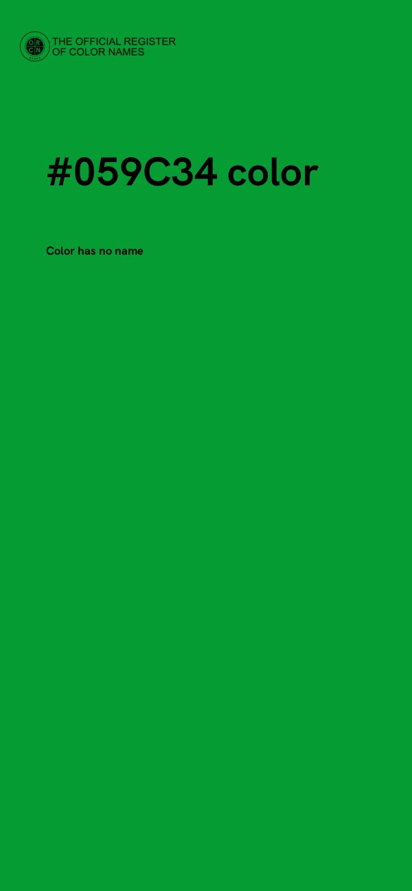 #059C34 color image