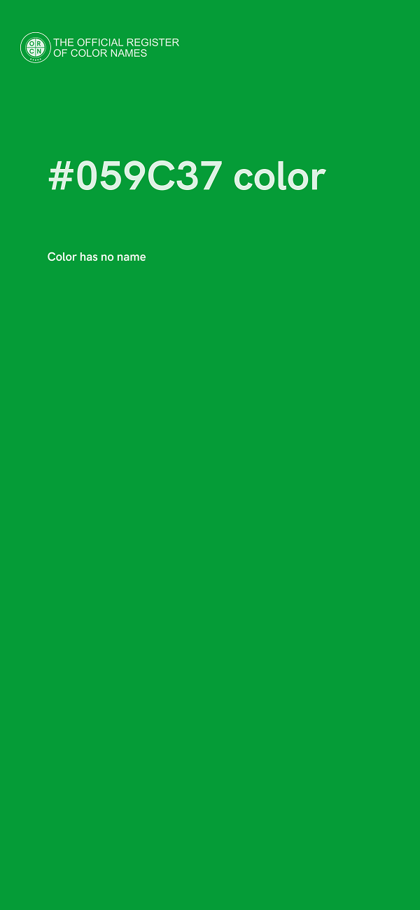 #059C37 color image