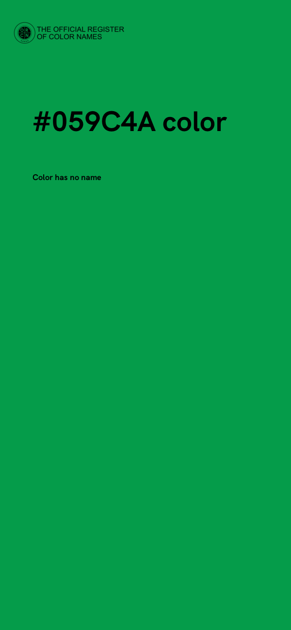 #059C4A color image