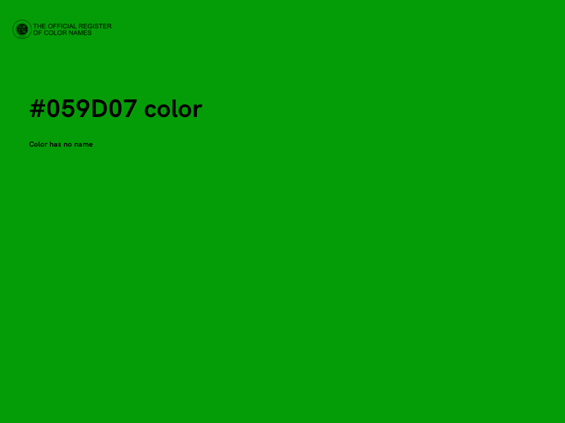 #059D07 color image