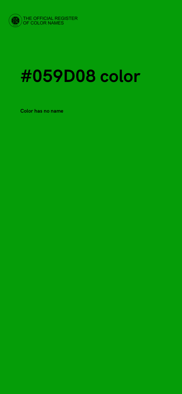 #059D08 color image