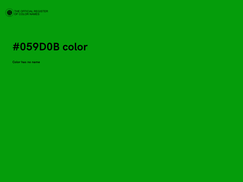 #059D0B color image