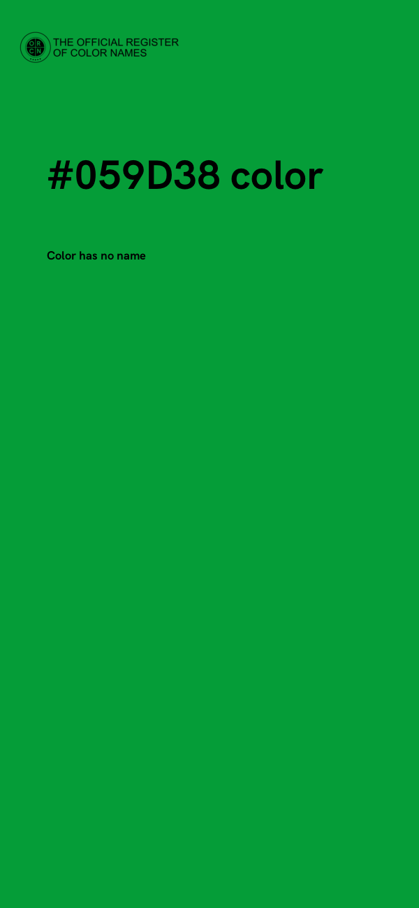 #059D38 color image