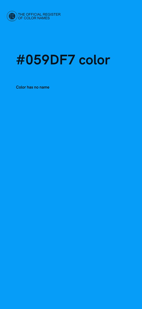 #059DF7 color image