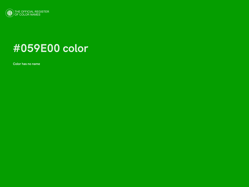 #059E00 color image
