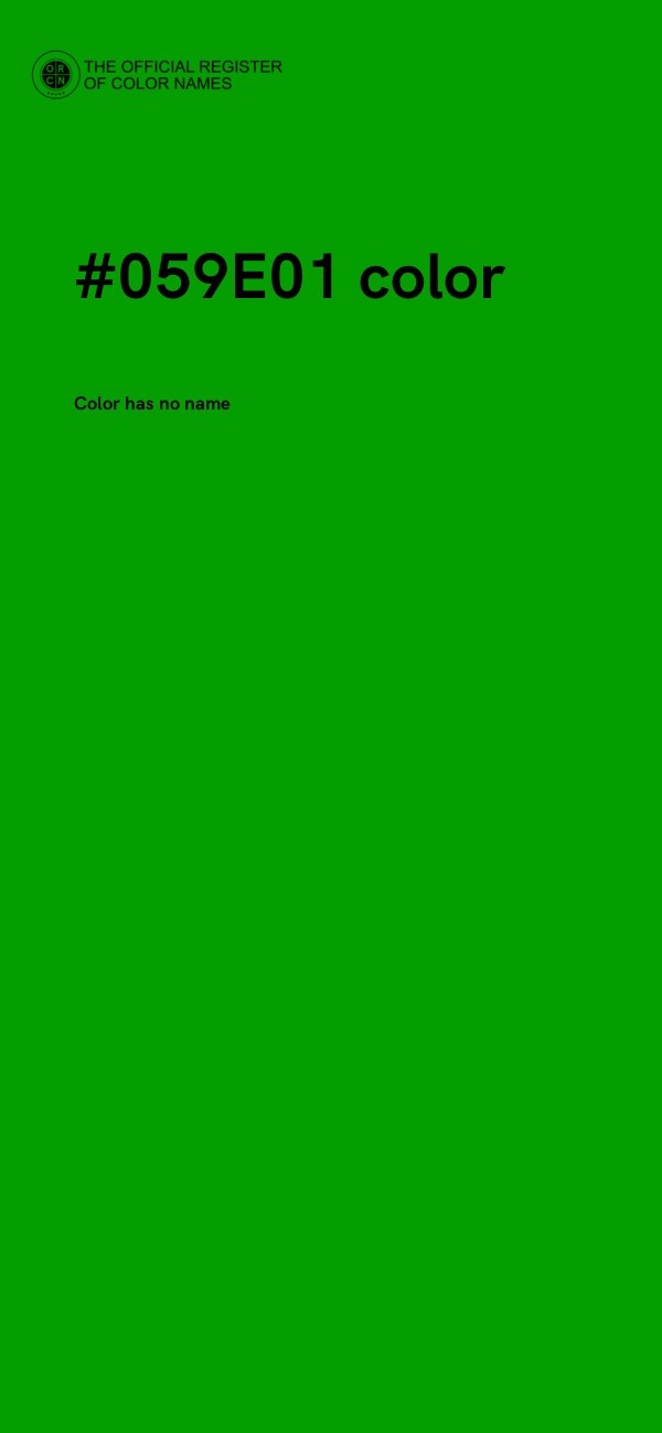 #059E01 color image