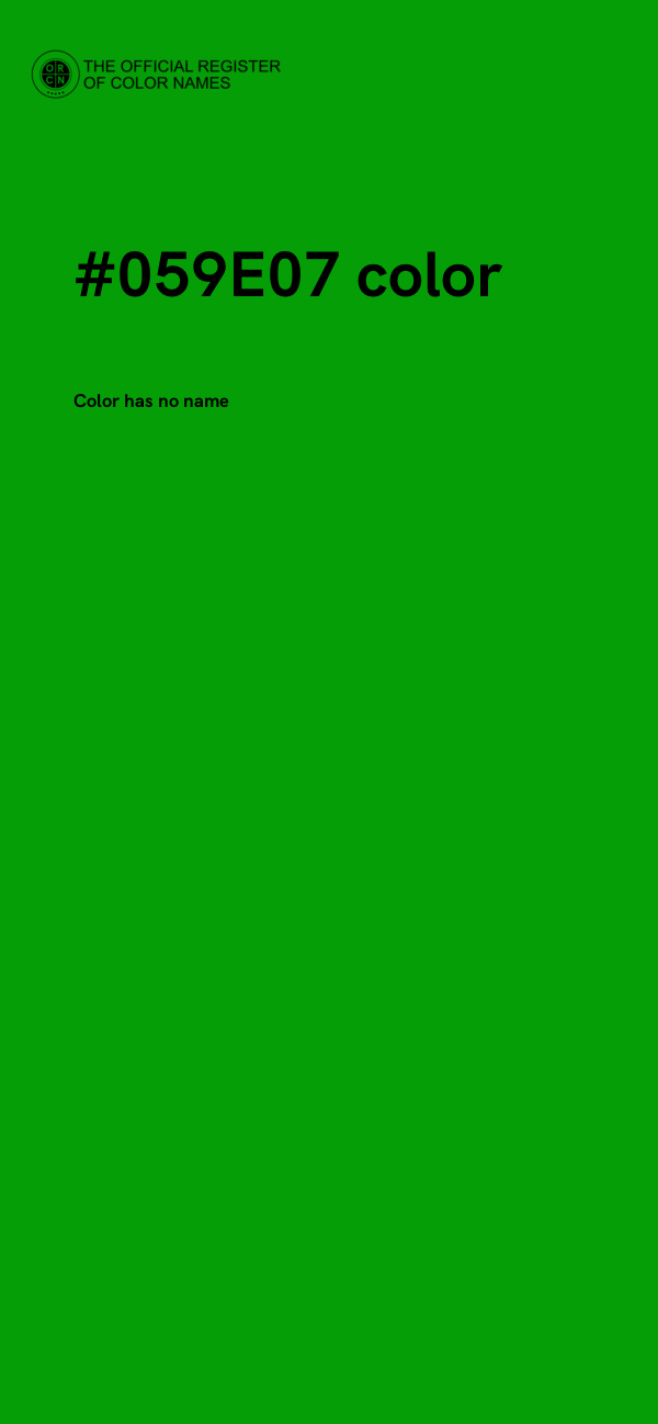 #059E07 color image