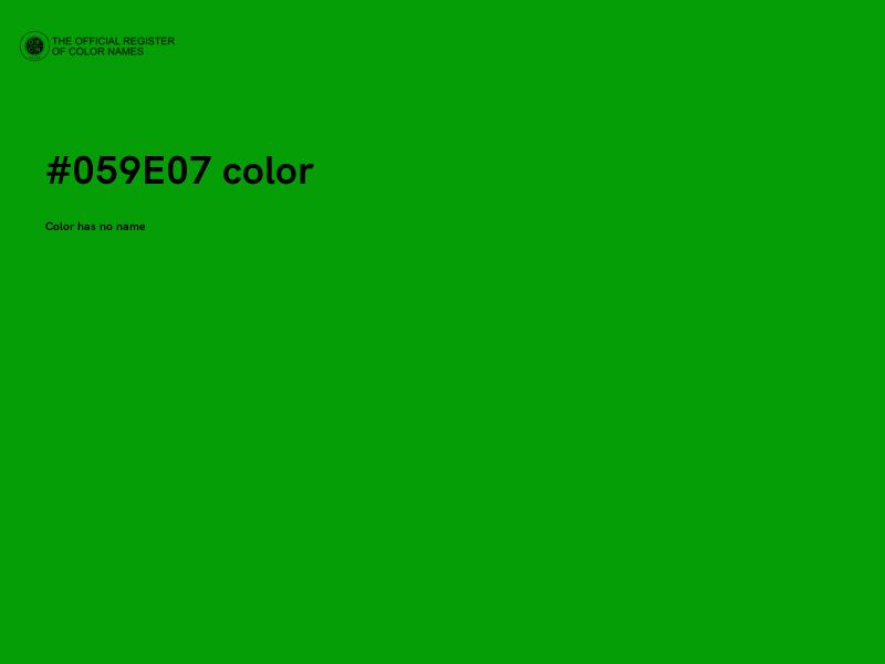 #059E07 color image