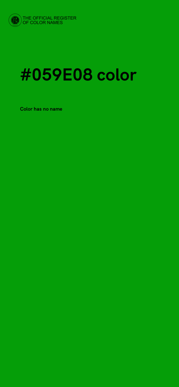 #059E08 color image