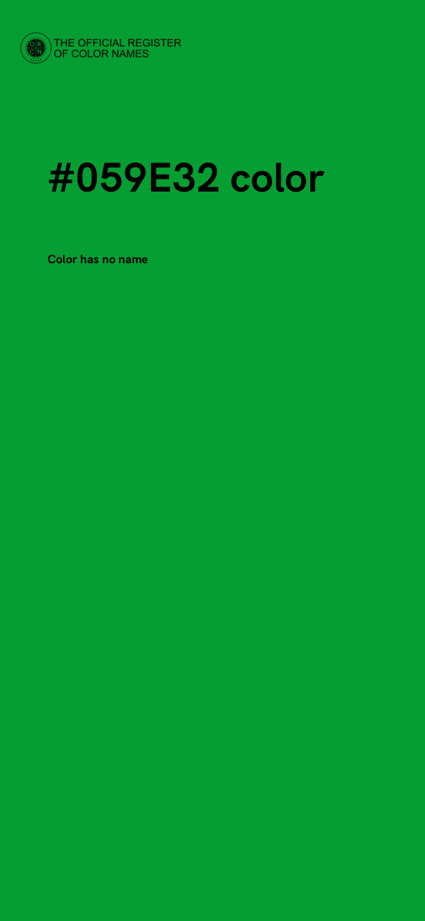 #059E32 color image