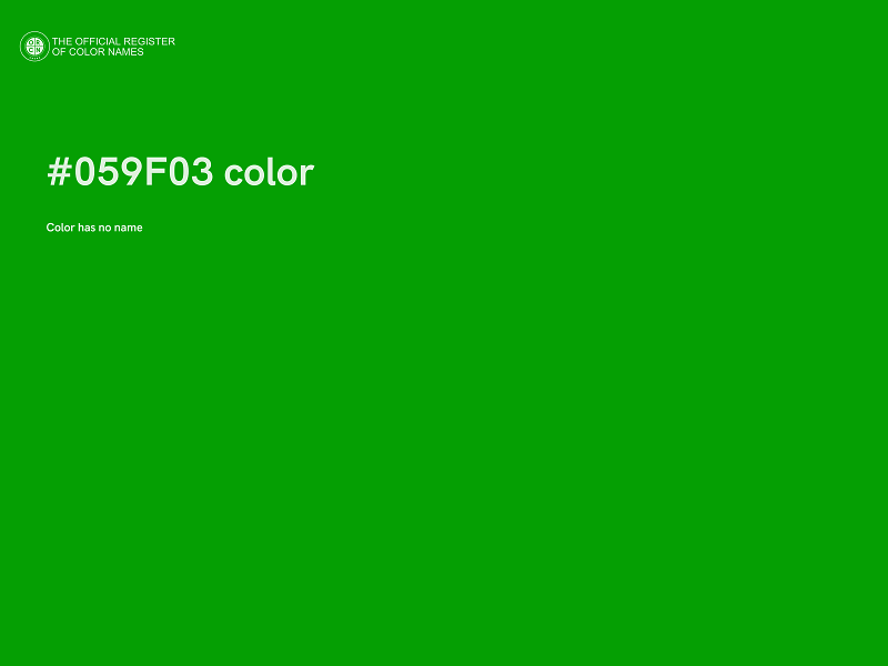 #059F03 color image