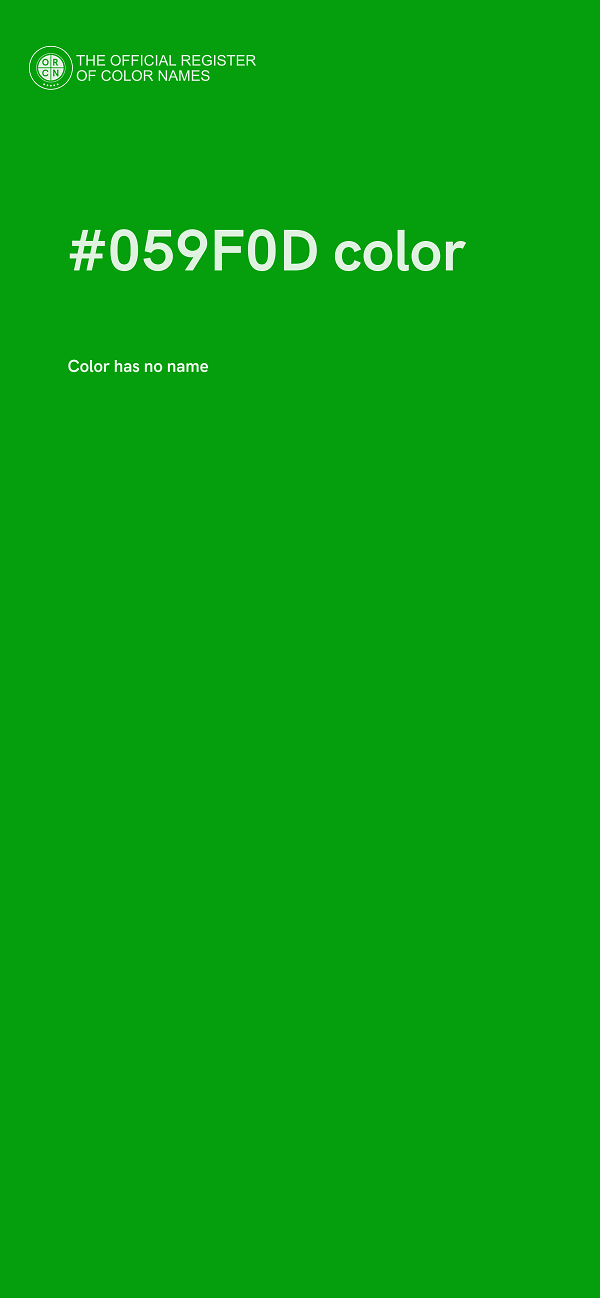 #059F0D color image