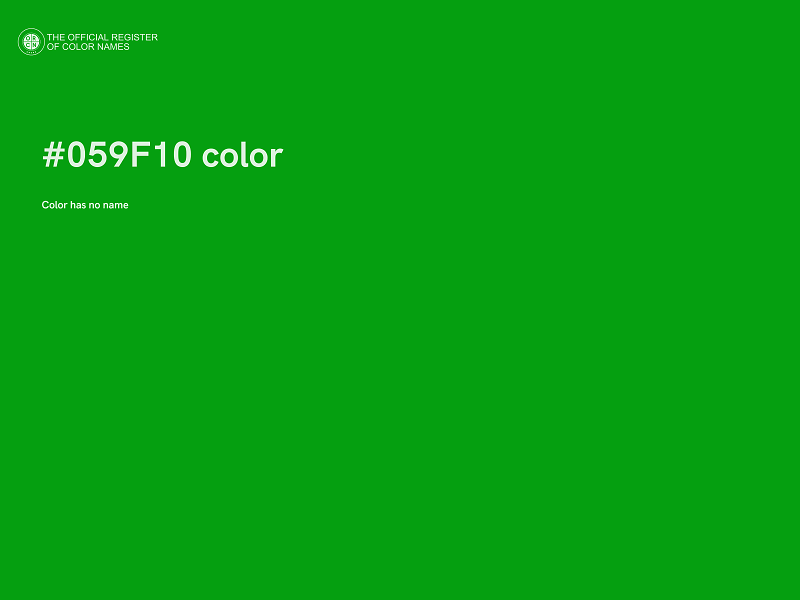 #059F10 color image