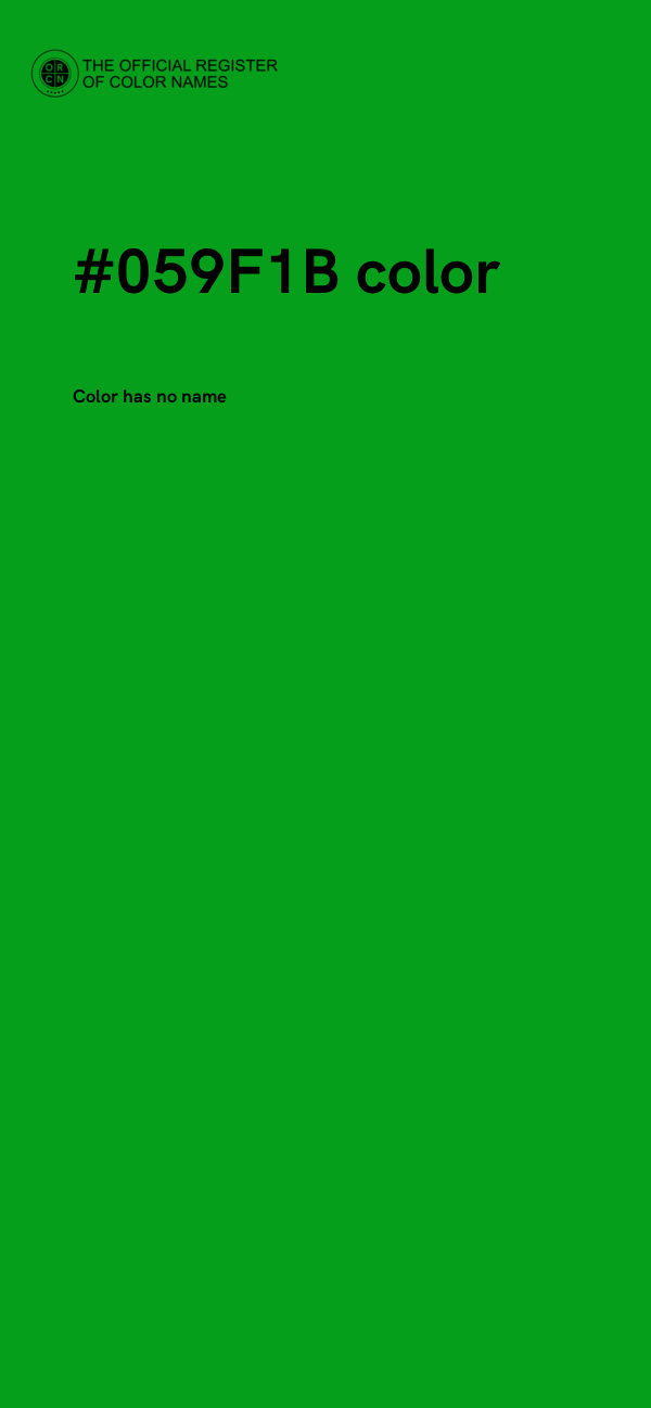 #059F1B color image