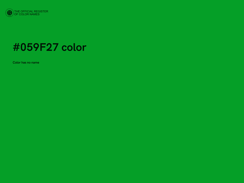 #059F27 color image