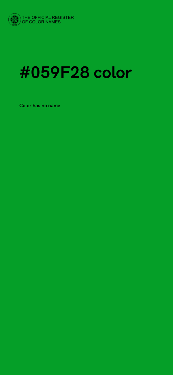 #059F28 color image