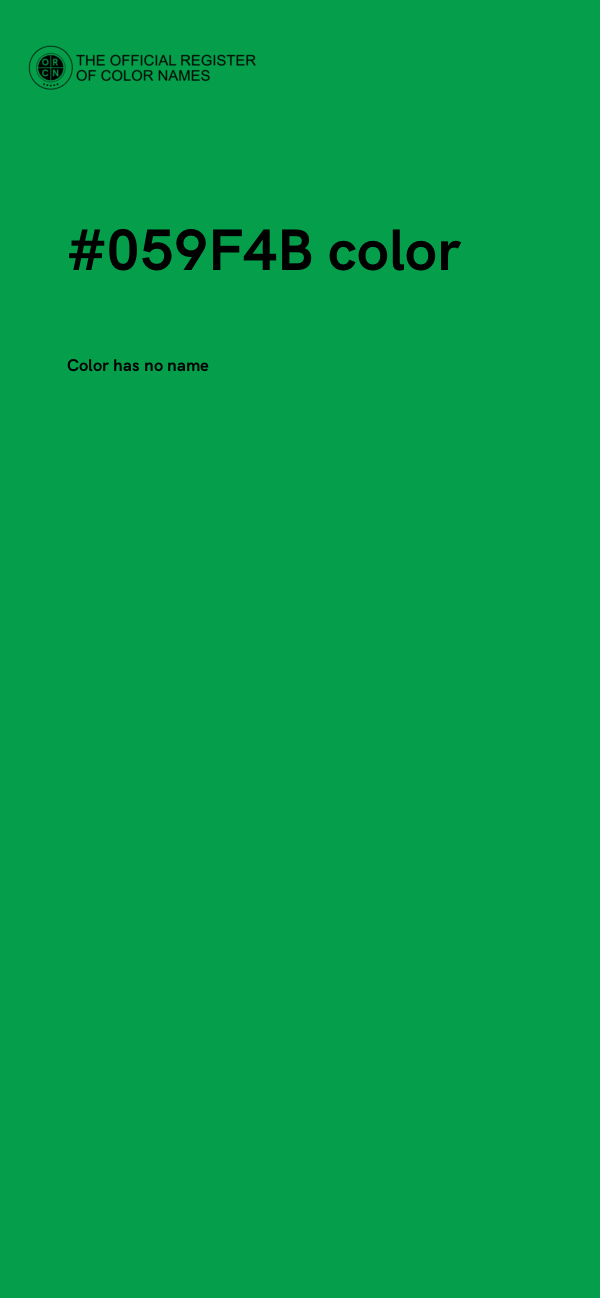 #059F4B color image