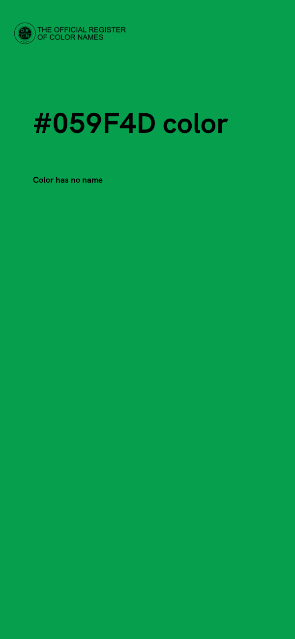 #059F4D color image