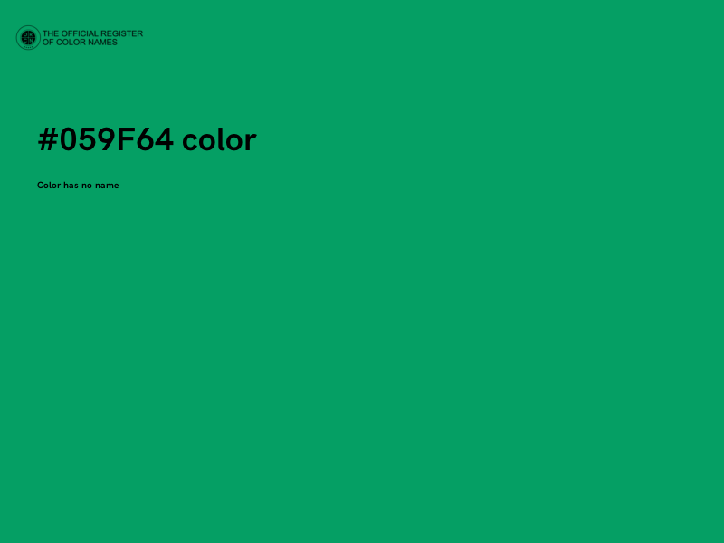 #059F64 color image