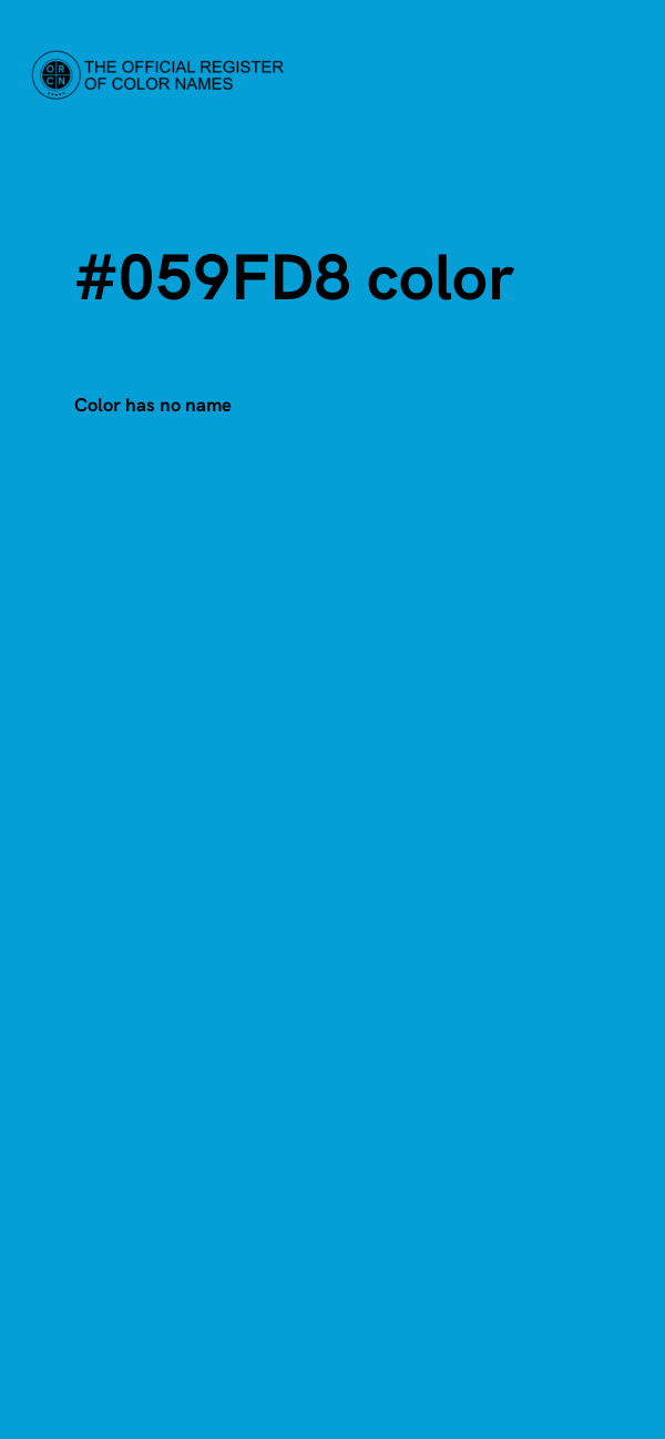 #059FD8 color image
