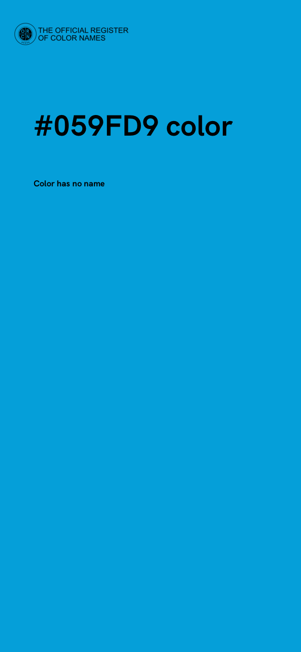 #059FD9 color image
