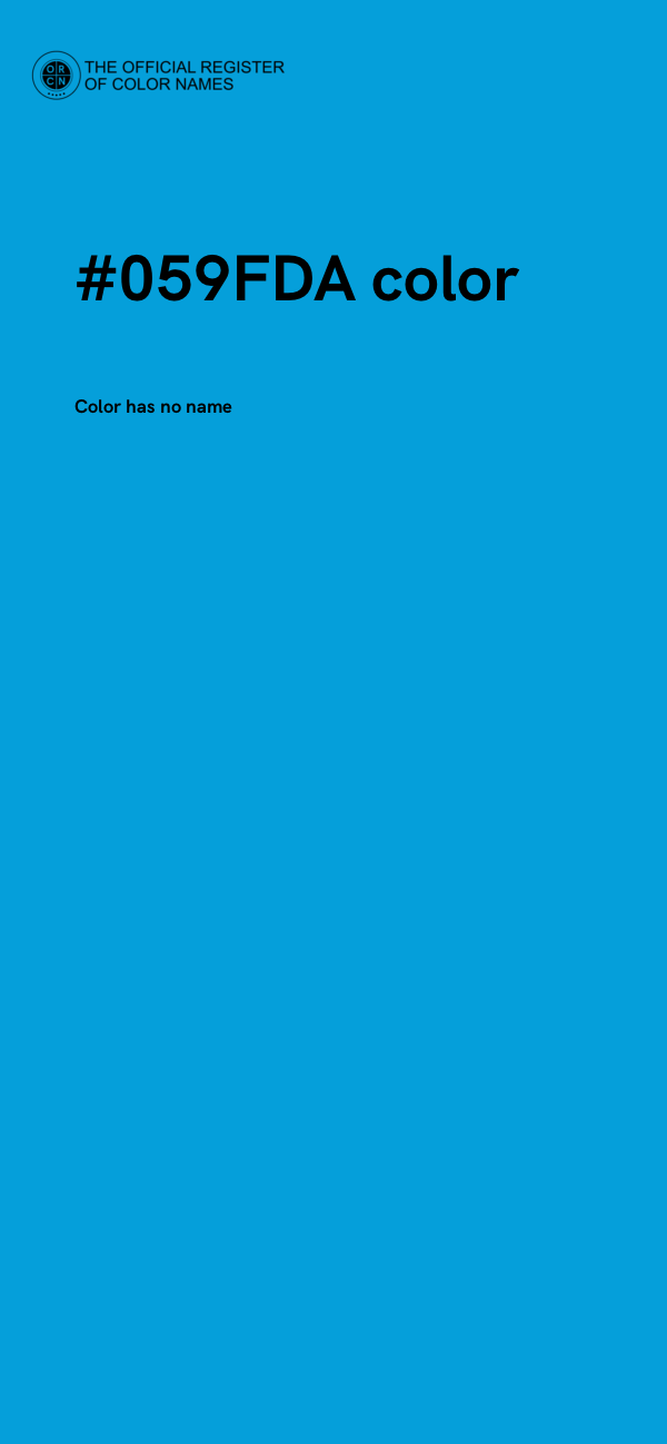 #059FDA color image